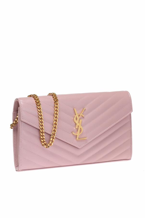Tweed handbag Saint Laurent Pink in Tweed - 23640423